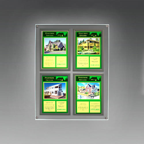MW4: LIT wall mount poster panels with snap frames