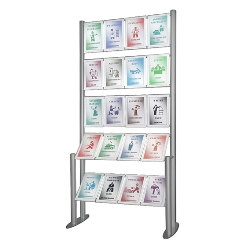 PF3C: Free-Standing combi aluminium 'ladders' with hook-over poster holders  