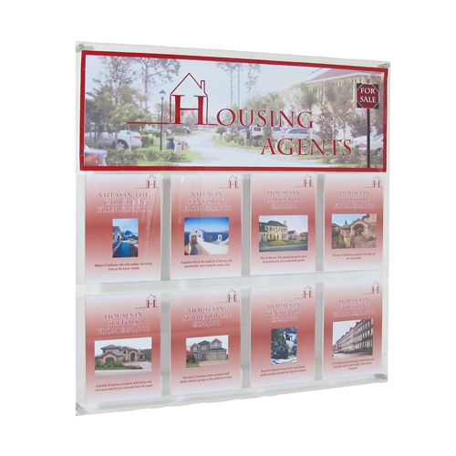 PW12S: Acrylic poster panels with header