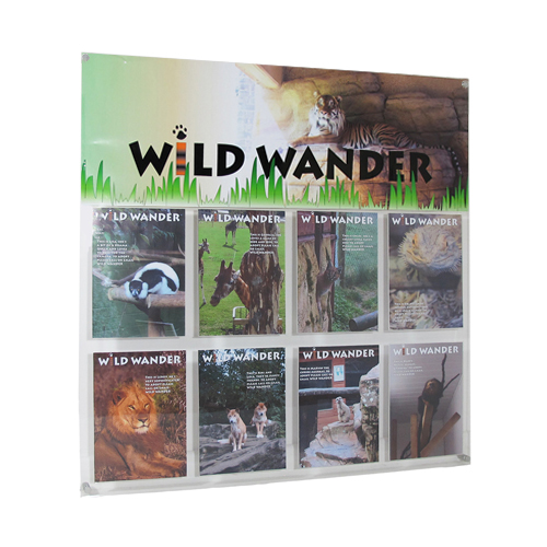 PW12S: Acrylic poster panels with header