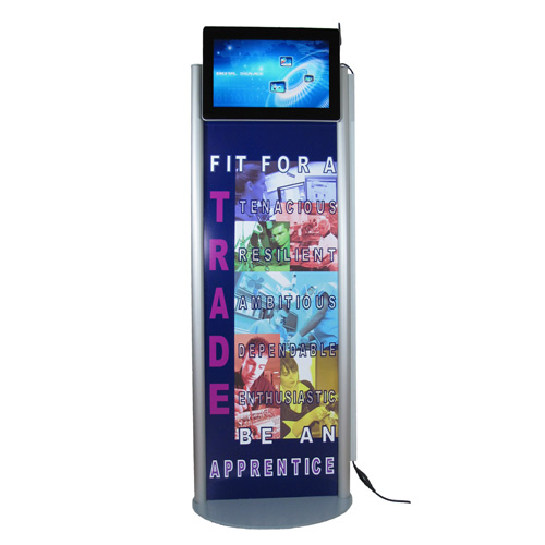 MF2: Sign stand with media screen