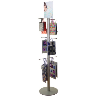 Carrier bag stand with A4 poster holder Carrier bag stand with A4 poster holder