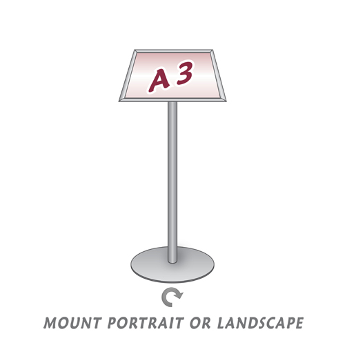 Lectern stand with A3 snap frame